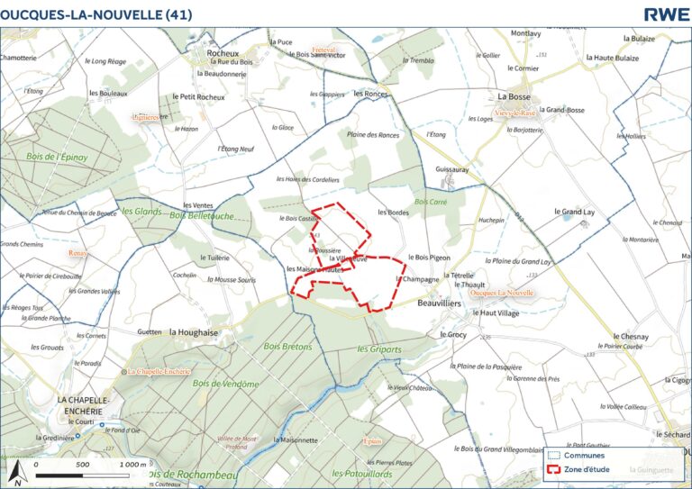 Carte de situation de la zone d'implantation potentielle